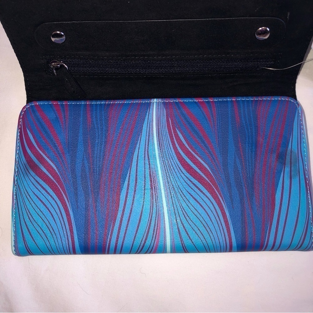 The Met Louis C Tiffany Peacock Feather Travel Jewelry Clutch Blue - Picture 9 of 9